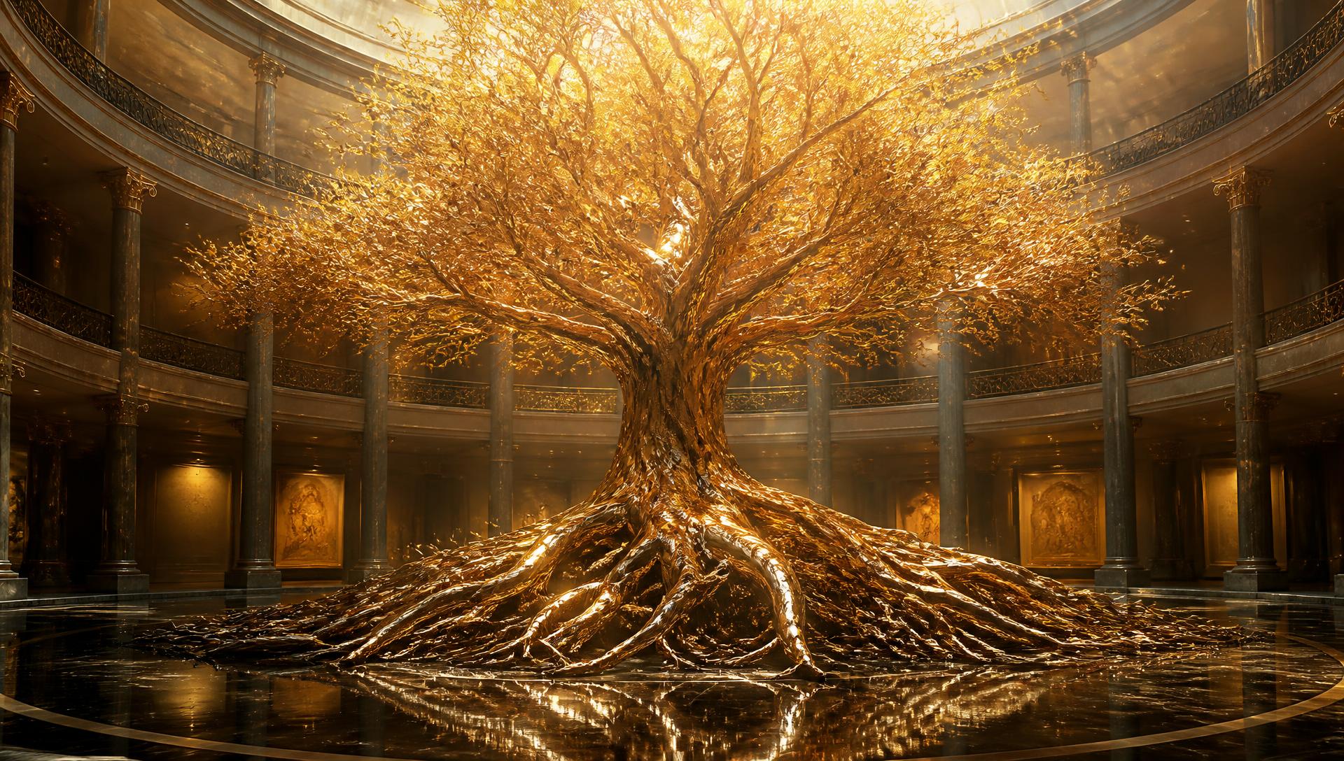 The Living Tree conservatory inside the museum