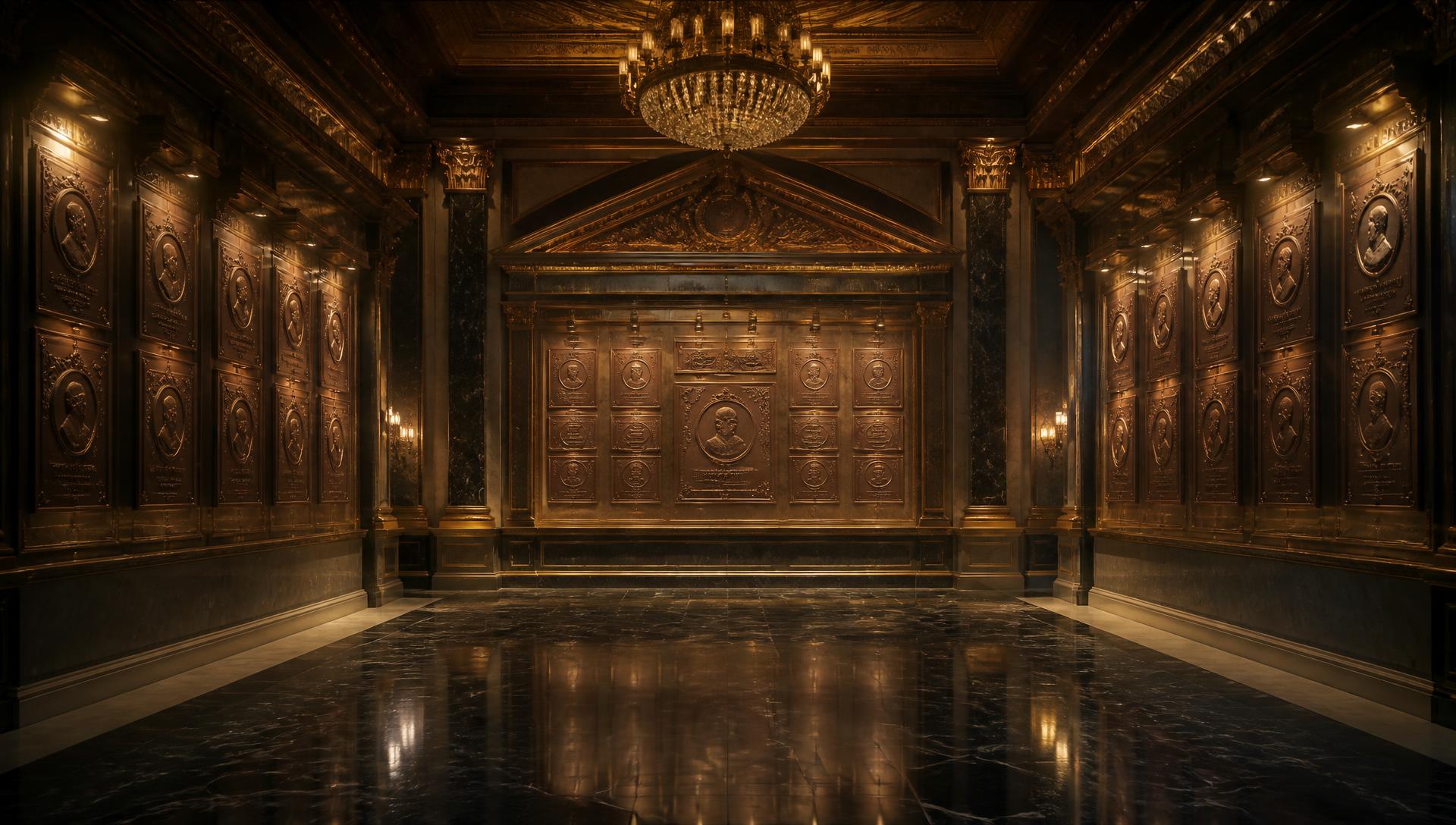 Black marble hall of founders